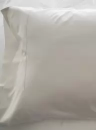 DISCOUNT OFF Sateen White & Ivory Pillowcase Pair