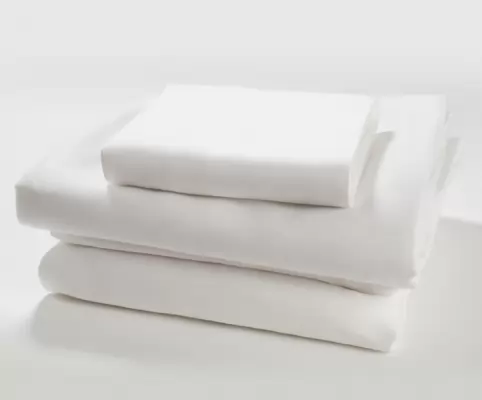 Solid white sateen