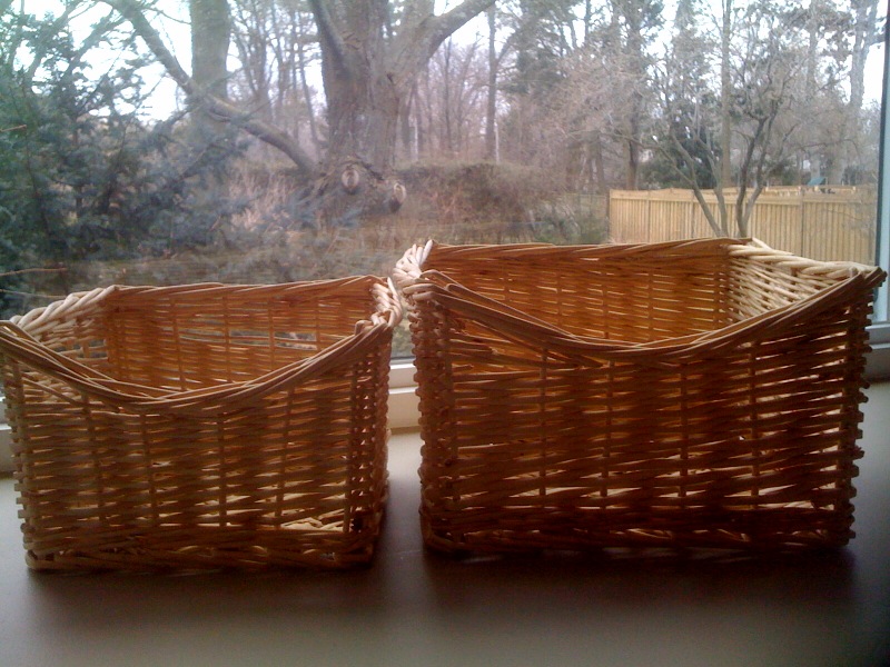 Recycled Store Displays Square Wicker Baskets