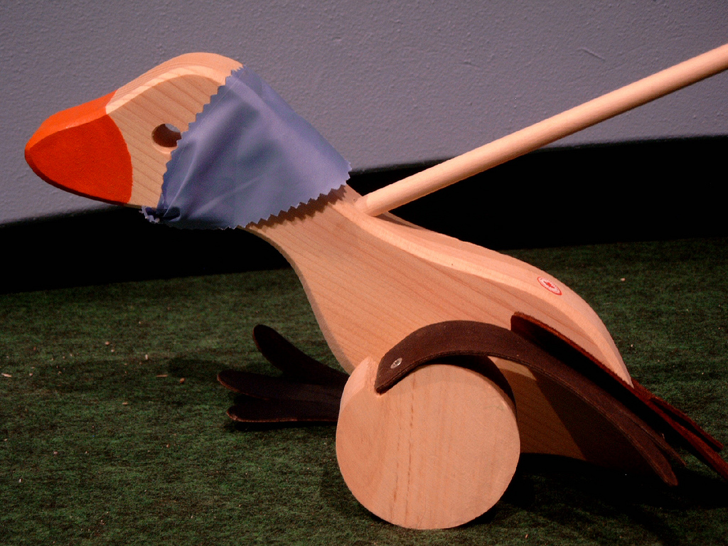 Hardwood Wooden Toy Duck Push Toy : Countryside Gifts, LLC