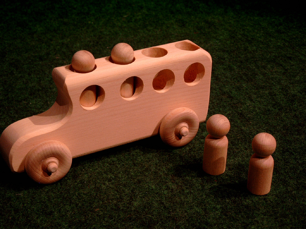 Wooden School Bus Toy
