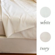 Sateen Ivory Pillowcase pair