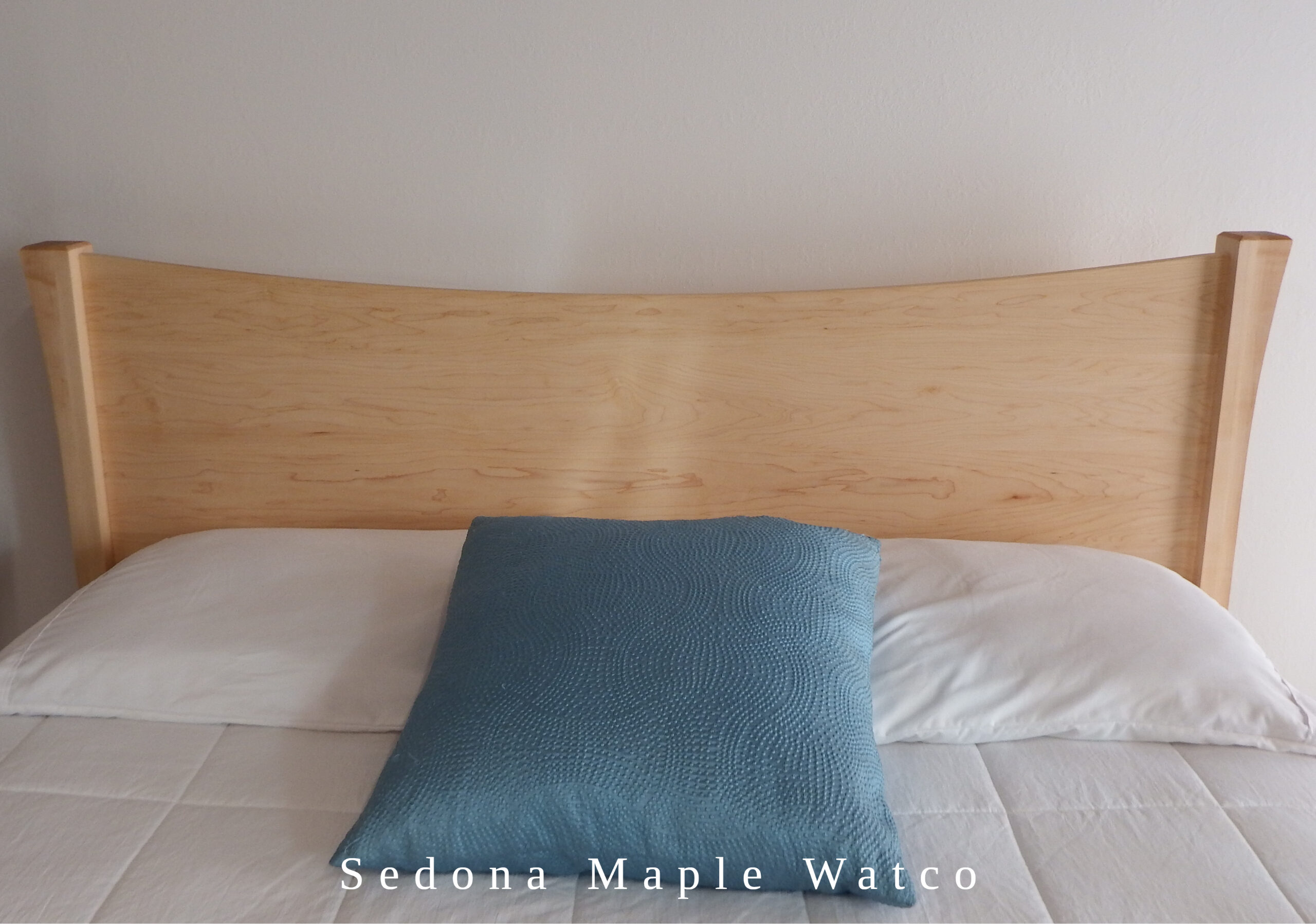 Untreated Solid Wood Bed Frame - Modern With Curves
